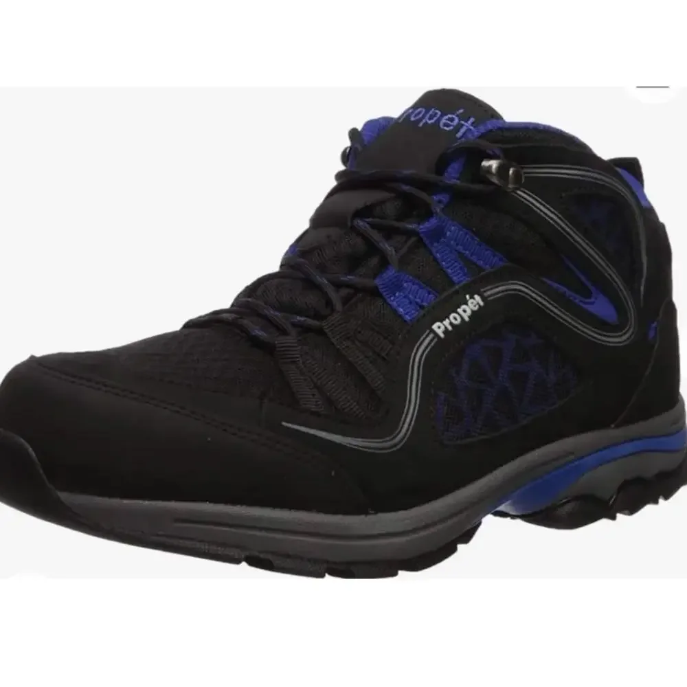 Propet Womens Peak Hiking Boots 6.5 NWT Black Blue Ankle Camp Waterproof Climb
